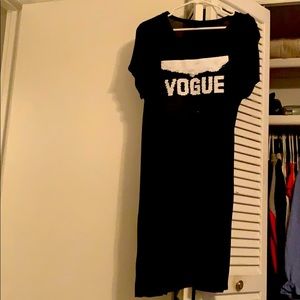 Black T-shirt dress